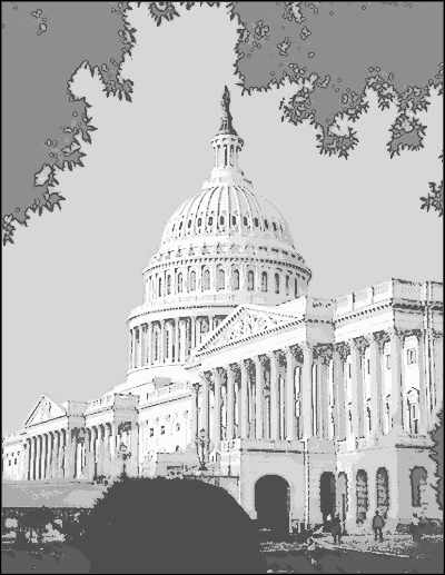US Capitol BW