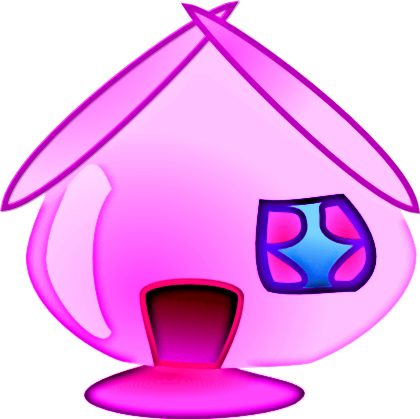 pink flower bud abstract house