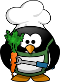 Tux chef carrot