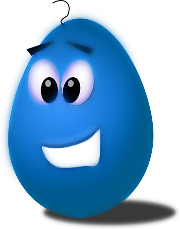 comic egg blue