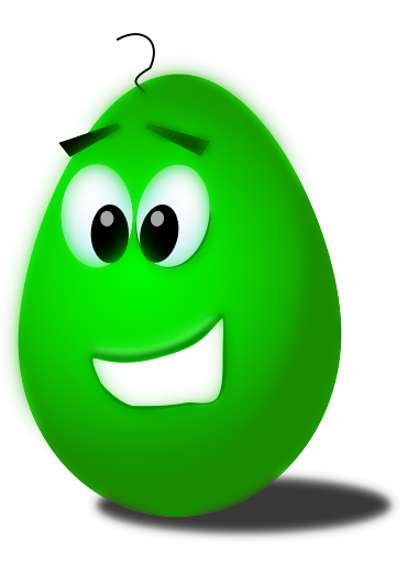 comic egg green
