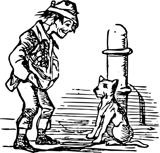 beggar and dog