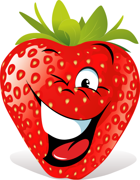 Cartoon Strawberries face