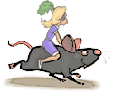 Girl Riding Mouse