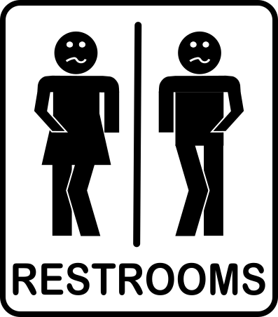 restrooms sign gotta go