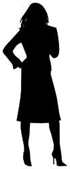 woman in dress silhouette