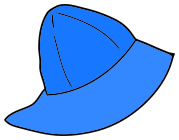 rain hat blue