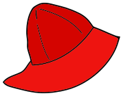rain hat red