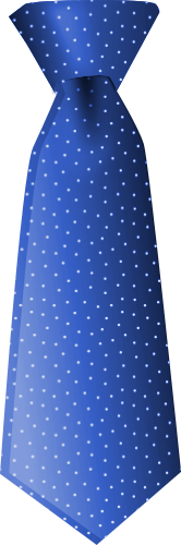 tie dotted blue