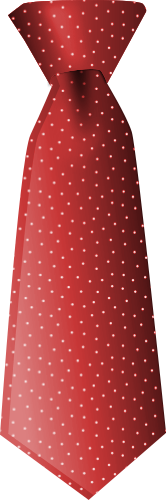 tie dotted red