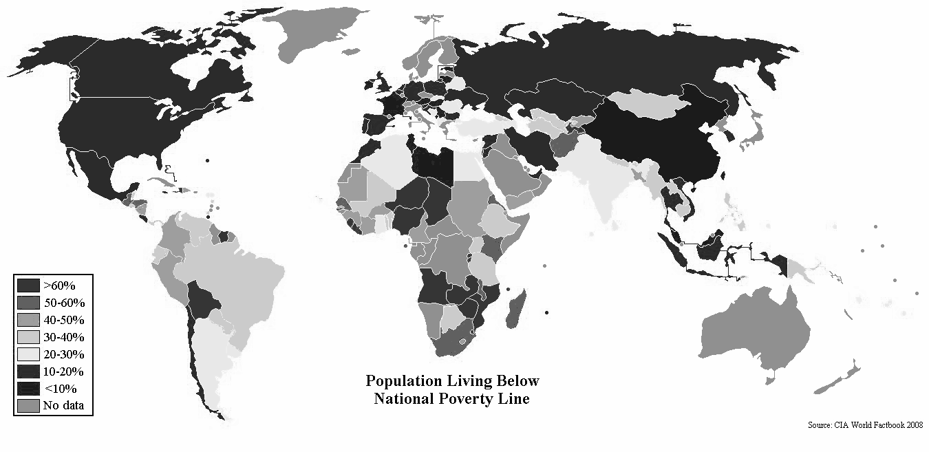 Уровень бедности в мире на карте. Показатели бедности в мире. Процент нищих в мире по странам.