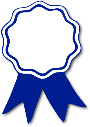 award ribbon blue