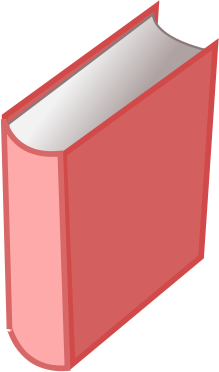 bright book standing red