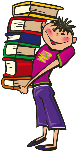 boy carrying books