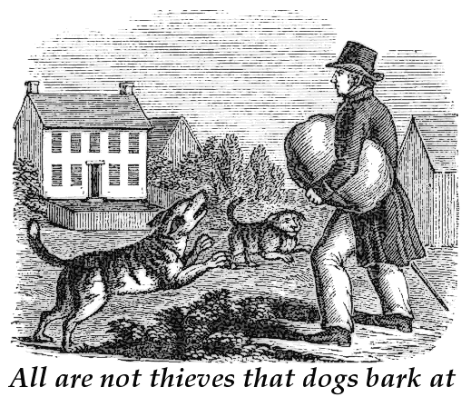 all are not thieves that dogs bark at