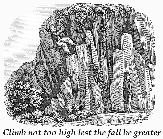 climb not too high lest the fall be greater