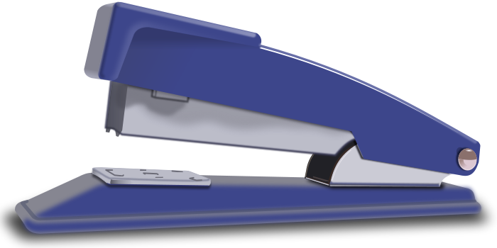 blue stapler