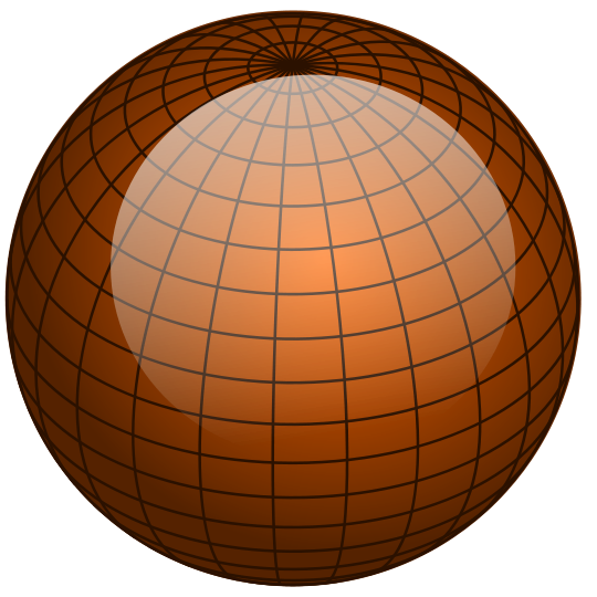 globe black lines on brown
