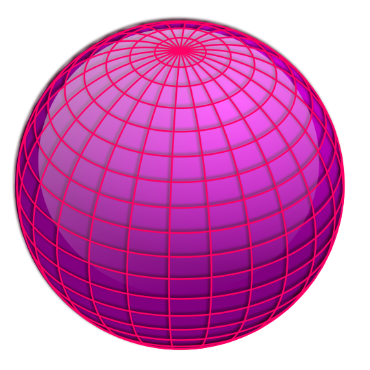 globe red lines on purple
