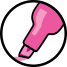 highlighter-pink