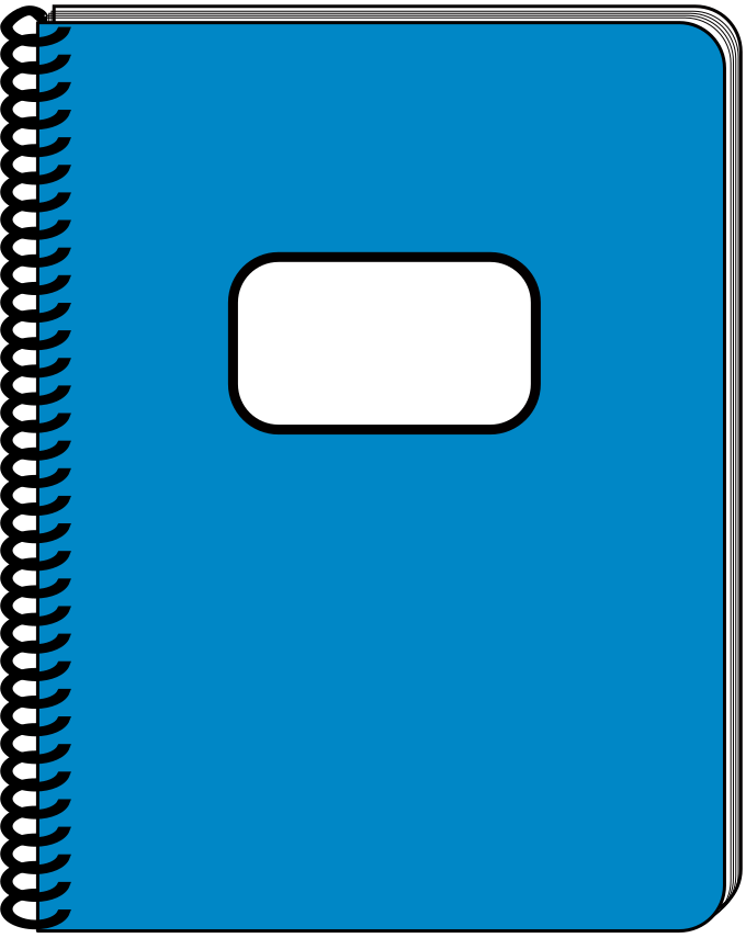 spiral notebook blue