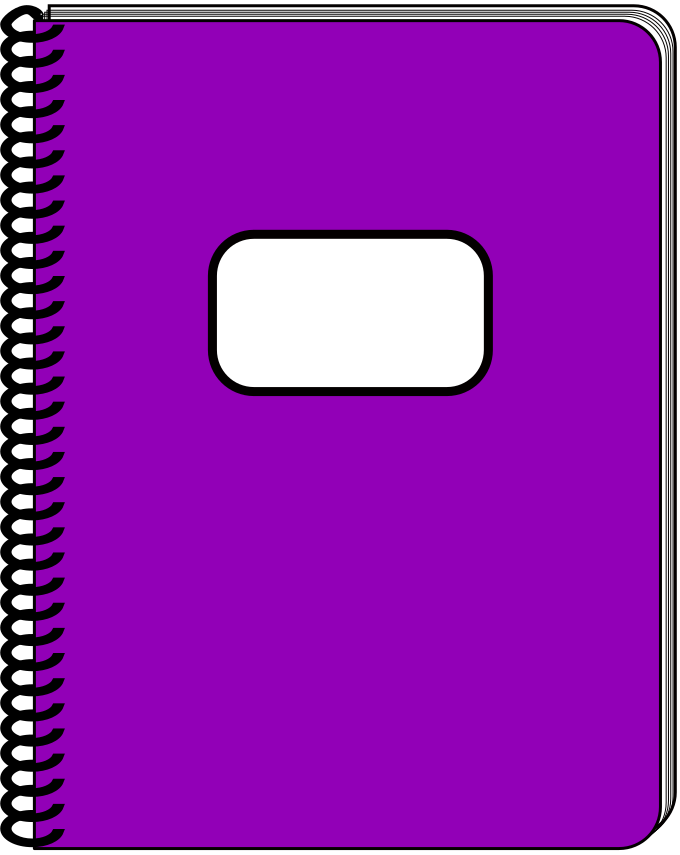 spiral notebook purple
