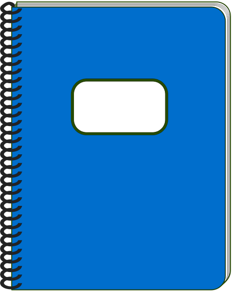spiral notebook blue