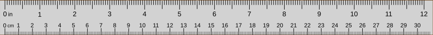 ruler inches centimeters BW