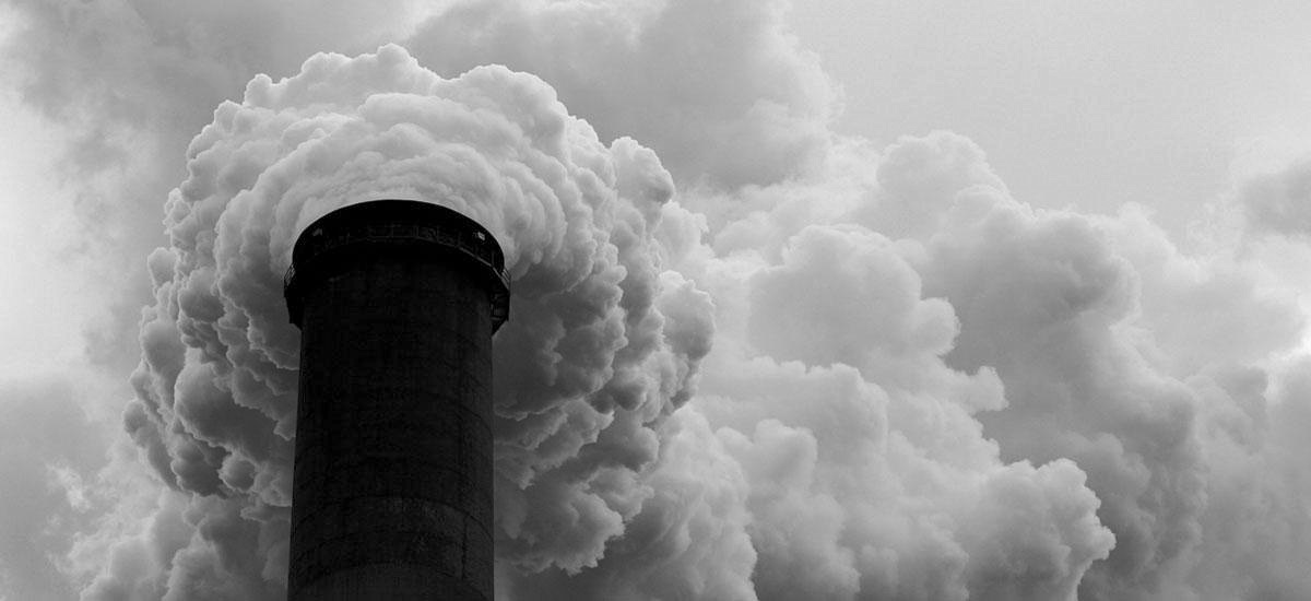 energy coal smokestack closeup