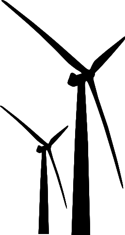 wind turbines black