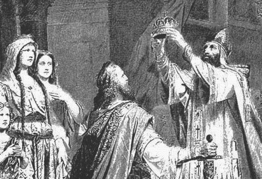 Charlemagne crowned Holy Roman Emperor