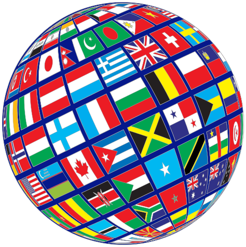 free clipart globe flags - photo #10