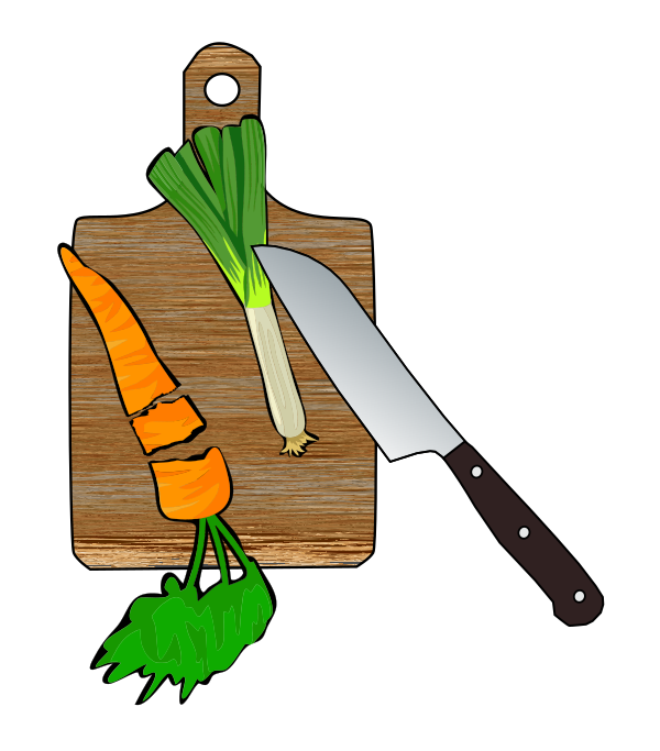 cutting board veggies
