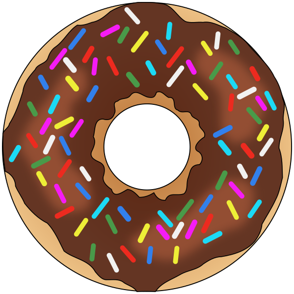 Donut rainbow sprinkles