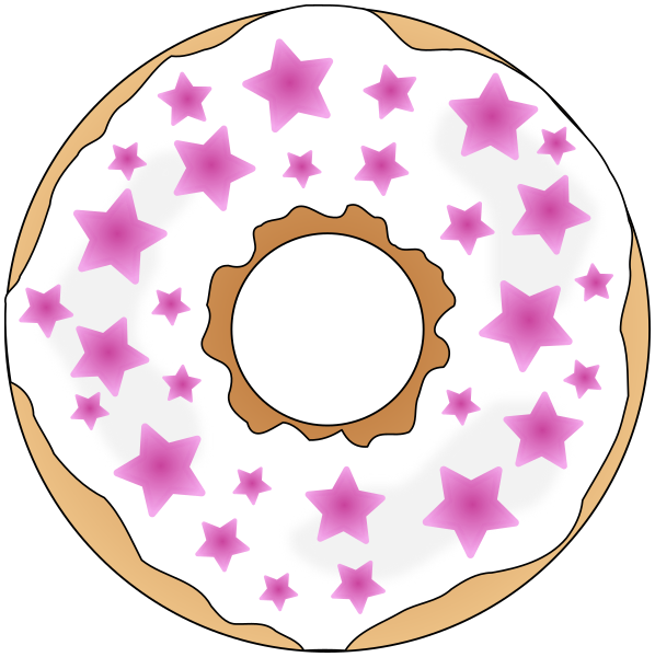 donut pink stars