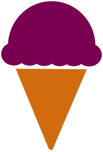 ice cream cone black raspberry