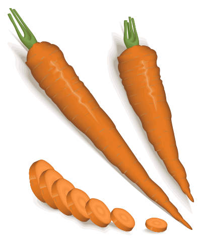 carrots and sliced
