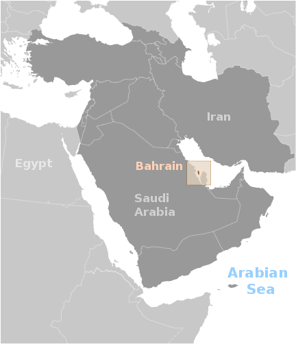 Bahrain location label