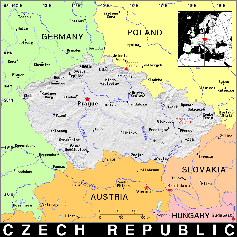 Czech Republic detailed dark