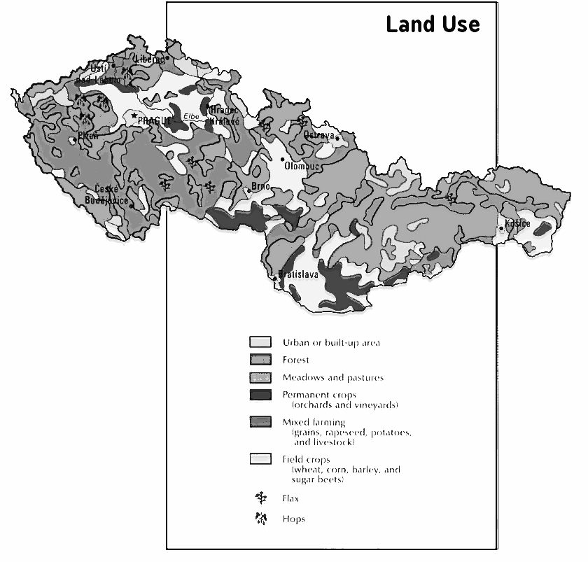 Czech land use 1990