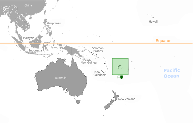 Fiji location label