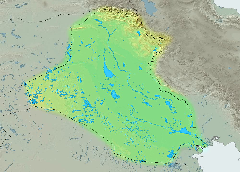 Iraq topographic