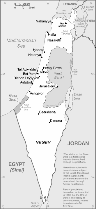 Israel map CIA