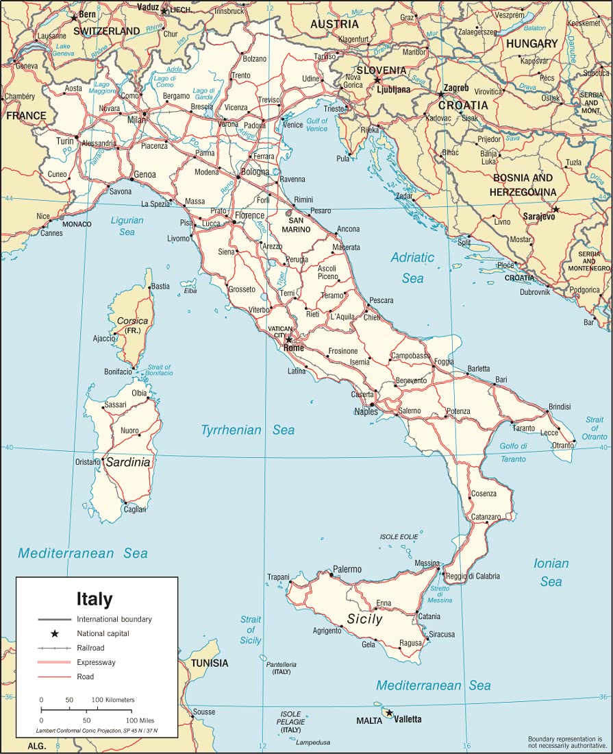 Italy map 2005