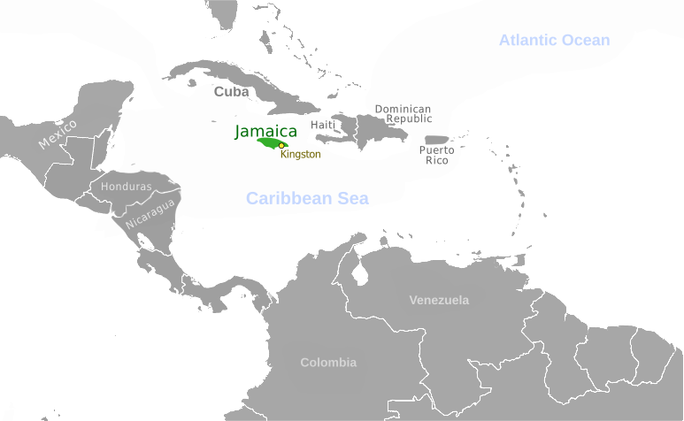 Jamaica location label
