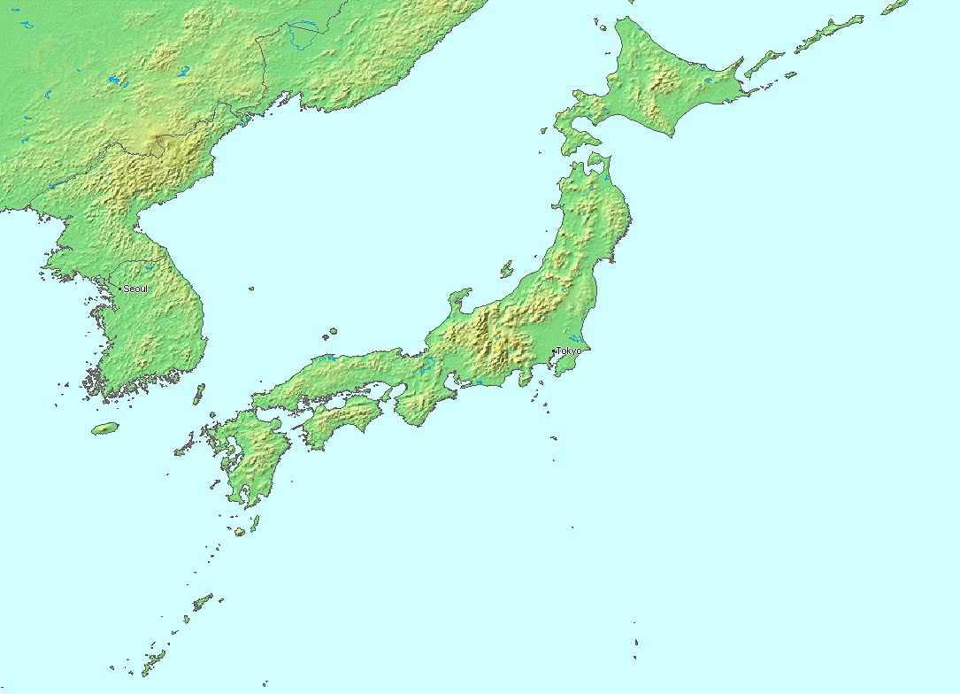 Japan topographic