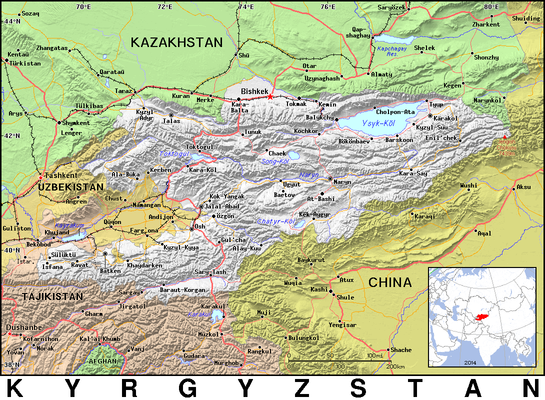 Kyrgyzstan detailed 2