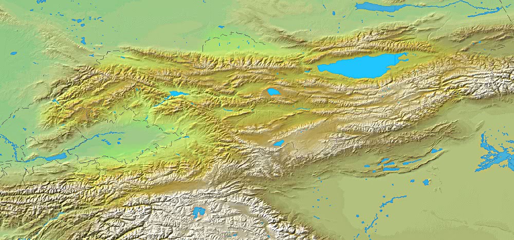 Kyrgyzstan topographic