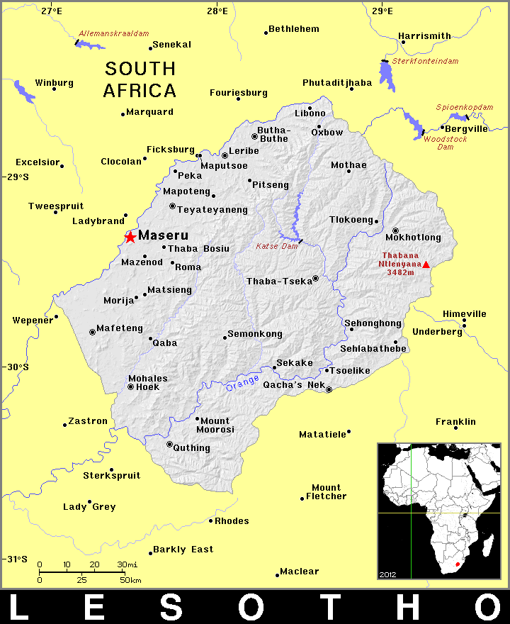 Lesotho dark detailed