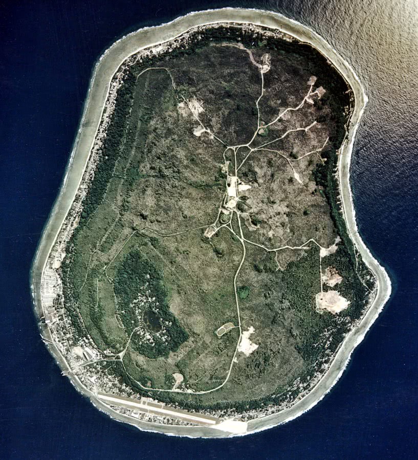Nauru island satellite image